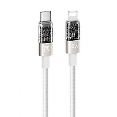 Кабель REMAX Walking Series 30W Dual-color Braided Fast Charging Data Cable RC-C163 (T.C to IP) 1.2m - White Кабель REMAX Walking Series 30W Dual-color Braided Fast Charging Data Cable RC-C163 (T.C to IP) 1.2m - White