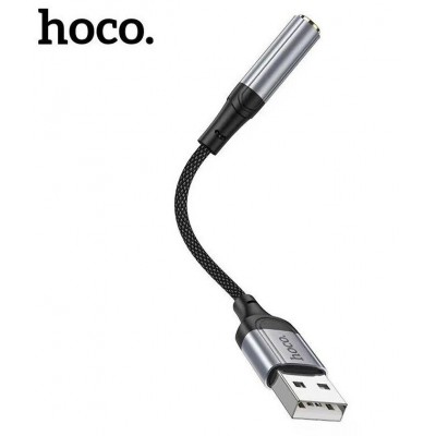 Переходник Hoco LS36 fresh external sound card USB to 3.5 - Black Переходник Hoco LS36 fresh external sound card USB to 3.5 - Black