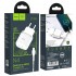Сетевой адаптер hoco N4 Aspiring dual port charger set (for Type-C) (EU) - White Сетевой адаптер hoco N4 Aspiring dual port charger set (for Type-C) (EU) - White