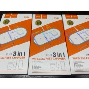 Беспроводное зарядное устройство hoco CW24 Handsome 3 в 1 - White