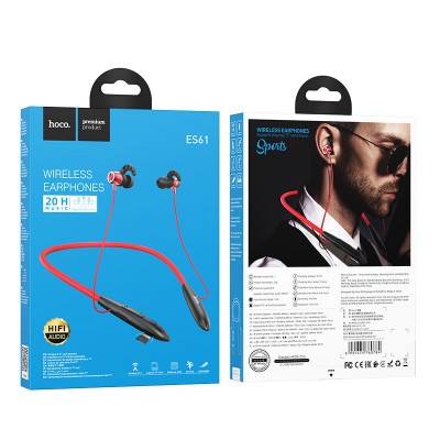 Наушники hoco ES61 Manner sports BT headset - Red Наушники hoco ES61 Manner sports BT headset - Red