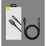 Кабель Baseus Tungsten Gold Fast Charging, USB - Lightning, 2.4А, 1 м - Черный (CALWJ-01)