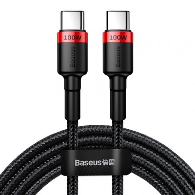 Кабель Baseus Cafule PD2.0 100W flash charging USB For Type-C cable (20V 5A) 2m (CATKLF-AL91) - Red+Black Кабель Baseus Cafule PD2.0 100W flash charging USB For Type-C cable (20V 5A) 2m (CATKLF-AL91) - Red+Black