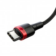 Кабель Baseus Cafule PD2.0 100W flash charging USB For Type-C cable (20V 5A) 2m (CATKLF-AL91) - Red+Black