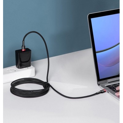 Кабель Baseus Cafule PD2.0 100W flash charging USB For Type-C cable (20V 5A) 2m (CATKLF-AL91) - Red+Black Кабель Baseus Cafule PD2.0 100W flash charging USB For Type-C cable (20V 5A) 2m (CATKLF-AL91) - Red+Black