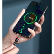 Кабель Baseus Cafule PD2.0 100W flash charging USB For Type-C cable (20V 5A) 2m (CATKLF-AL91) - Red+Black