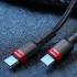 Кабель Baseus Cafule PD2.0 100W flash charging USB For Type-C cable (20V 5A) 2m (CATKLF-AL91) - Red+Black Кабель Baseus Cafule PD2.0 100W flash charging USB For Type-C cable (20V 5A) 2m (CATKLF-AL91) - Red+Black