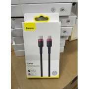 Кабель Baseus Cafule PD2.0 100W flash charging USB For Type-C cable (20V 5A) 2m (CATKLF-AL91) - Red+Black