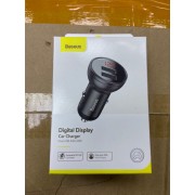 Автомобильное зарядное устройство Baseus Digital Display Dual USB 4.8A Car Charger 24W (CCBX-0G) - Grey