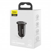 Автомобильное зарядное устройство Baseus Grain Pro Car Charger (Dual USB 4.8A ) (CCALLP-01) - Black