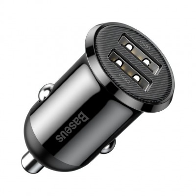 Автомобильное зарядное устройство Baseus Grain Pro Car Charger (Dual USB 4.8A ) (CCALLP-01) - Black Автомобильное зарядное устройство Baseus Grain Pro Car Charger (Dual USB 4.8A ) (CCALLP-01) - Black