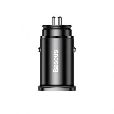 Автомобильное зарядное устройство Baseus Square metal A+C 30W PPS Car Charger (PD3.0 QC4.0+SCP AFC) (CCALL-AS01) - Black Автомобильное зарядное устройство Baseus Square metal A+C 30W PPS Car Charger (PD3.0 QC4.0+SCP AFC) (CCALL-AS01) - Black