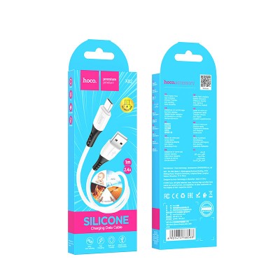 Кабель Hoco X82 Micro silicone charging data cable - White Кабель Hoco X82 Micro silicone charging data cable - White