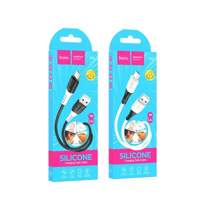 Кабель Hoco X82 Micro silicone charging data cable - White Кабель Hoco X82 Micro silicone charging data cable - White
