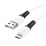 Кабель Hoco X82 Micro silicone charging data cable - White