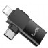 Кабель Hoco UA17 IP male/Type-c male to USB female (Two-in-one) adapter - Черный Кабель Hoco UA17 IP male/Type-c male to USB female (Two-in-one) adapter - Черный