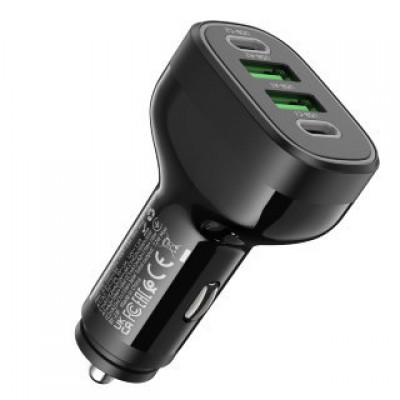 Автомобильное ЗУ Hoco NZ11 guide PD72W (2C2A) car charger - Черный Автомобильное ЗУ Hoco NZ11 guide PD72W (2C2A) car charger - Черный