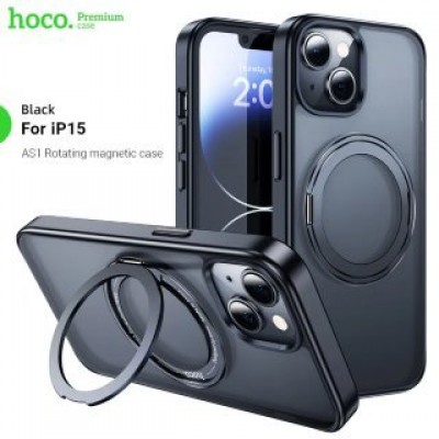 Чехол Hoco AS1 Rotating magnetic case for iPhone 15 Pro - Черный Чехол Hoco AS1 Rotating magnetic case for iPhone 15 Pro - Черный
