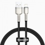 Кабель Baseus Cafule Series Metal Data Cable USB to IP 2.4A 0.25m - Black (CALJK-01)