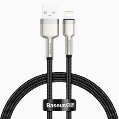 Кабель Baseus Cafule Series Metal Data Cable USB to IP 2.4A 0.25m - Black (CALJK-01) Кабель Baseus Cafule Series Metal Data Cable USB to IP 2.4A 0.25m - Black (CALJK-01)