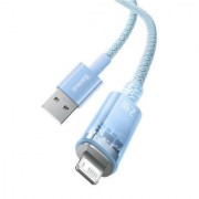 Кабель BASEUS explorer series fast charging cable with smart temperature control USB to ip 2.4a 1m - Blue (CATS010003)