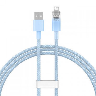 Кабель BASEUS explorer series fast charging cable with smart temperature control USB to ip 2.4a 1m - Blue (CATS010003) Кабель BASEUS explorer series fast charging cable with smart temperature control USB to ip 2.4a 1m - Blue (CATS010003)
