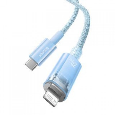 Кабель BASEUS explorer series fast charging cable with smart temperature control type-c to ip 20w 1m - Blue (CATS010203) Кабель BASEUS explorer series fast charging cable with smart temperature control type-c to ip 20w 1m - Blue (CATS010203)