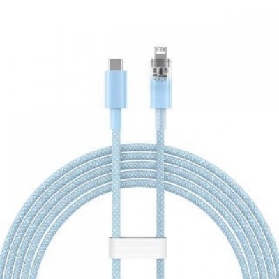 Кабель BASEUS explorer series fast charging cable with smart temperature control type-c to ip 20w 1m - Blue (CATS010203) Кабель BASEUS explorer series fast charging cable with smart temperature control type-c to ip 20w 1m - Blue (CATS010203)