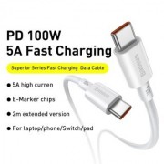 Кабель Baseus superior series fast charging data cable type-c to type-c 100w 1m - Черный (Catys-b02)