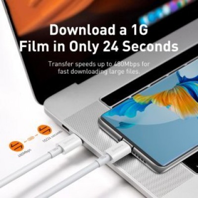 Кабель Baseus superior series fast charging data cable type-c to type-c 100w 1m - Черный (Catys-b02) Кабель Baseus superior series fast charging data cable type-c to type-c 100w 1m - Черный (Catys-b02)