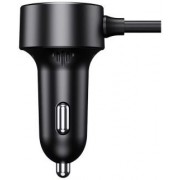 Автомобильное ЗУ Baseus High Efficiency Pro 1-for-2 Car Cigarette Lighter 30W (C00455300121-00) - Черный