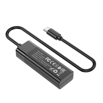 Хаб hoco HB25 Easy mix 4-in-1 converter (Type-C to USB3.0+USB2.0*3) - Black Хаб hoco HB25 Easy mix 4-in-1 converter (Type-C to USB3.0+USB2.0*3) - Black