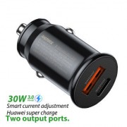 Автомобильное зарядное устройство Remax Chanyo Seies 30W PD+QC Multi-compatible Fast Car Charger RCC-231 - Black