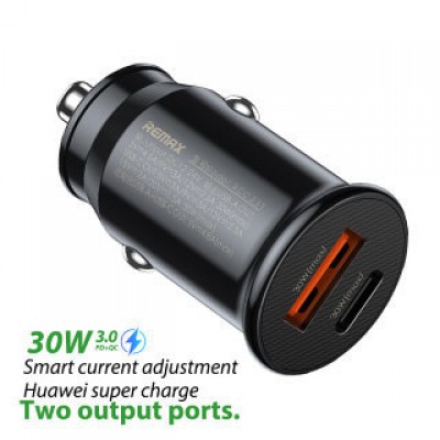 Автомобильное зарядное устройство Remax Chanyo Seies 30W PD+QC Multi-compatible Fast Car Charger RCC-231 - Black Автомобильное зарядное устройство Remax Chanyo Seies 30W PD+QC Multi-compatible Fast Car Charger RCC-231 - Black