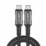Аудиопереходник Acefast C1-09 Type-С to Type-С aluminum alloy audio/video transmission full-featured data cable - Black-gray