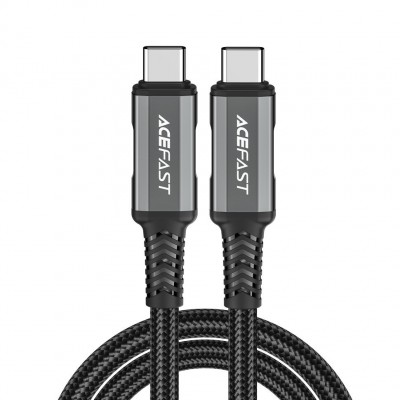 Аудиопереходник Acefast C1-09 Type-С to Type-С aluminum alloy audio/video transmission full-featured data cable - Black-gray Аудиопереходник Acefast C1-09 Type-С to Type-С aluminum alloy audio/video transmission full-featured data cable - Black-gray