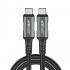 Аудиопереходник Acefast C1-09 Type-С to Type-С aluminum alloy audio/video transmission full-featured data cable - Black-gray Аудиопереходник Acefast C1-09 Type-С to Type-С aluminum alloy audio/video transmission full-featured data cable - Black-gray