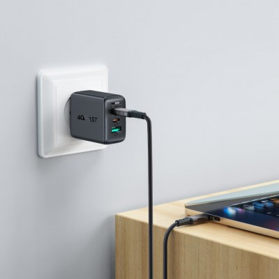 Аудиопереходник Acefast C1-09 Type-С to Type-С aluminum alloy audio/video transmission full-featured data cable - Black-gray Аудиопереходник Acefast C1-09 Type-С to Type-С aluminum alloy audio/video transmission full-featured data cable - Black-gray