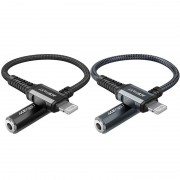 Аудиопереходник Acefast C1-05 Lightning to 3.5mm aluminum alloy headphones adapter cable - Black