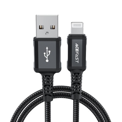 Кабель Acefast C4-02 Lightning aluminum alloy charging data cable(1.8m) - Black Кабель Acefast C4-02 Lightning aluminum alloy charging data cable(1.8m) - Black