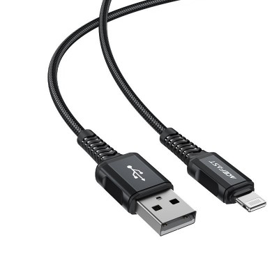 Кабель Acefast C4-02 Lightning aluminum alloy charging data cable(1.8m) - Black Кабель Acefast C4-02 Lightning aluminum alloy charging data cable(1.8m) - Black