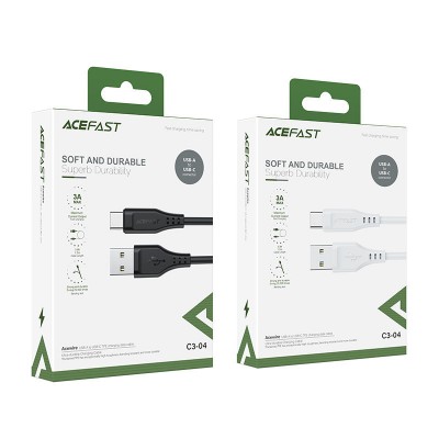 Кабель Acefast C3-04 Type-C TPE charging data cable - Black Кабель Acefast C3-04 Type-C TPE charging data cable - Black
