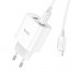 Зарядка Hoco C80A Plus Rapido PD20W+QC3.0 charger set(C to iP)(EU) - White Зарядка Hoco C80A Plus Rapido PD20W+QC3.0 charger set(C to iP)(EU) - White