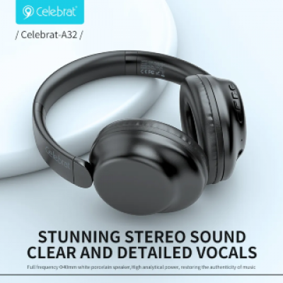 Наушники Celebrat A32 - black Наушники Celebrat A32 - black