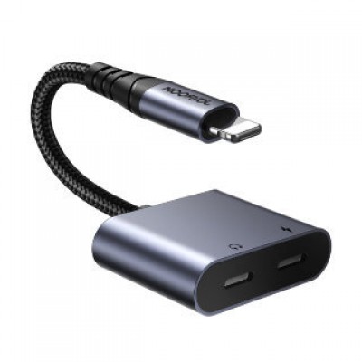 Аудиоконвертер Joyroom SY-L02 Audio-Transfer Series 2-in-1 Audio Adapter (Lightning to Dual Lightning) - Black Аудиоконвертер Joyroom SY-L02 Audio-Transfer Series 2-in-1 Audio Adapter (Lightning to Dual Lightning) - Black