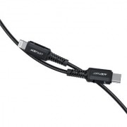 Кабель Acefast C4-01 Type-С to lighting aluminum alloy charging data cable(1.8m) - Black