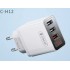 Сетевой адаптер Celebrat C-H12 EU 3USB Quick Charger - White Сетевой адаптер Celebrat C-H12 EU 3USB Quick Charger - White