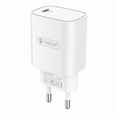 Зарядка Celebrat C-H1 EU Fast Charger (Type-c) PD20W - White Зарядка Celebrat C-H1 EU Fast Charger (Type-c) PD20W - White