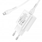 Зарядка hoco N22 Jetta PD25W charger set (Type-C to Type-C) (EU) - White