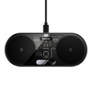 Зарядное устройство Baseus Digital LED Display 2in1 Wireless Charger 20W Universal version Include USB For type-C 3A 1m - Black (WXSX010101)